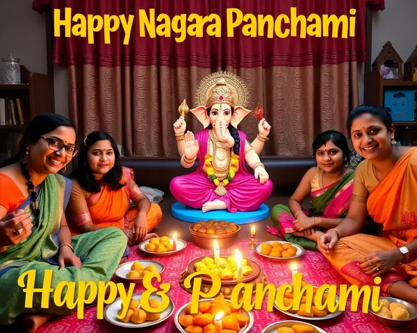 Cozy Family Celebrates Nagara Panchami with Ganesha Idol