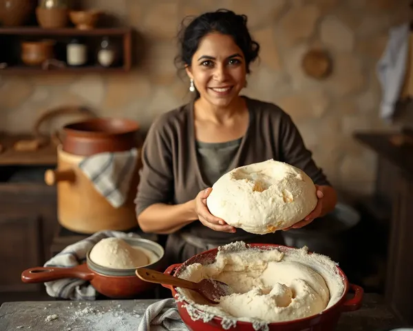 Cozy Kitchen Scene with Fresh Aata Bread Being Baked