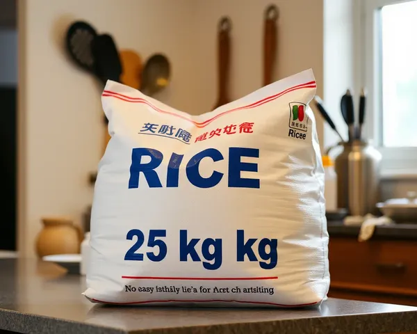 Cozy Kitchen with 25 kg Rice Bag and Utensils PNG