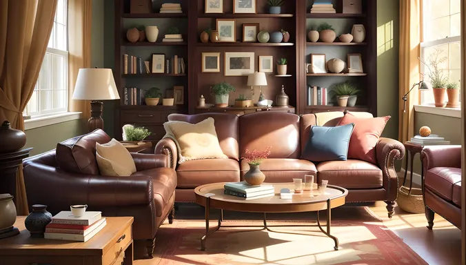Cozy Living Room of Book Lover Karen Webb