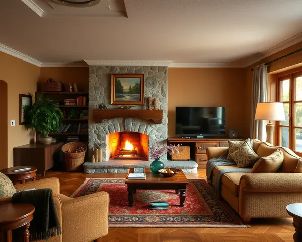 Cozy Living Room with 1280x720 Pixel Warm Inviting Background