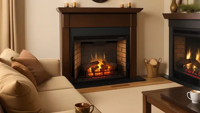 Cozy Living Room with Hygrometer and Warm Ambiance