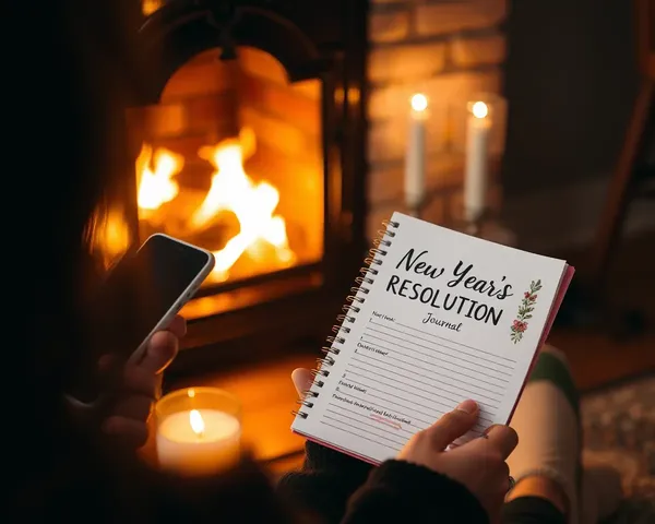 Cozy New Year's Resolution iPhone Journal