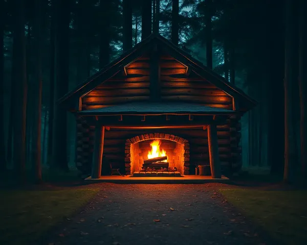 Cozy Rustic Cabin in Full HD 1080p Dark Forest-Green Background