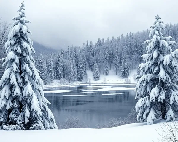 Cozy Winter Wonderland Scene in 1024x576 Resolution