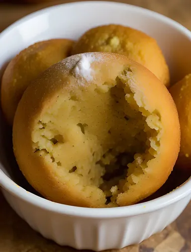 Cracked Open Laddu with Soft Chewy Interior PNG