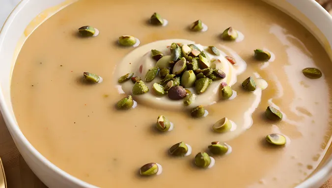 Creamy Sheer Khurma with Pistachios and Honey