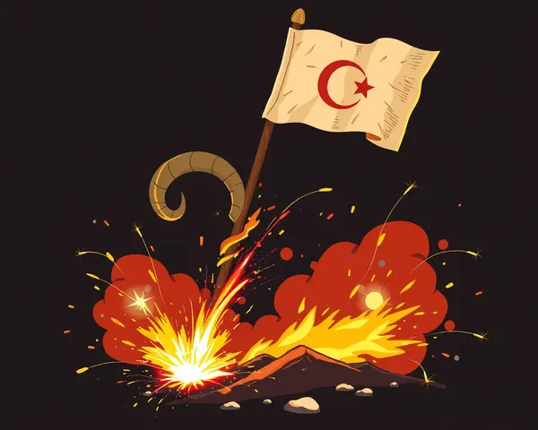 Creative RAM Stick with Flag and Sparks