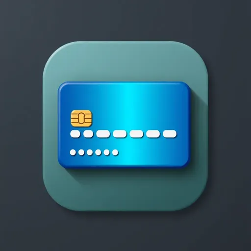 Credit Card Icon Represents Financial Transaction Security