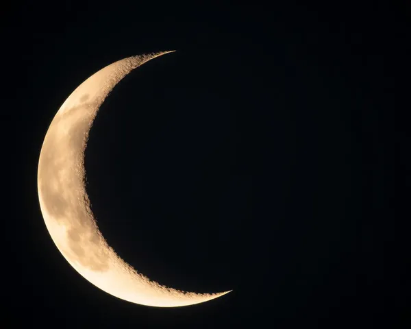 Crescent Moon with Glowing Letter C Night Sky Wallpaper