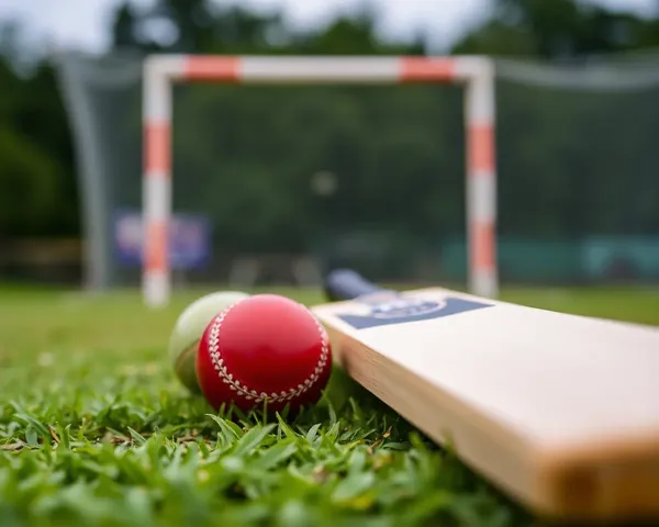 Cricket Bat and Ball Close-Up Wallpaper