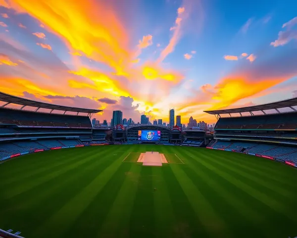 Cricket Stadium Sunset Wallpaper for Laptop