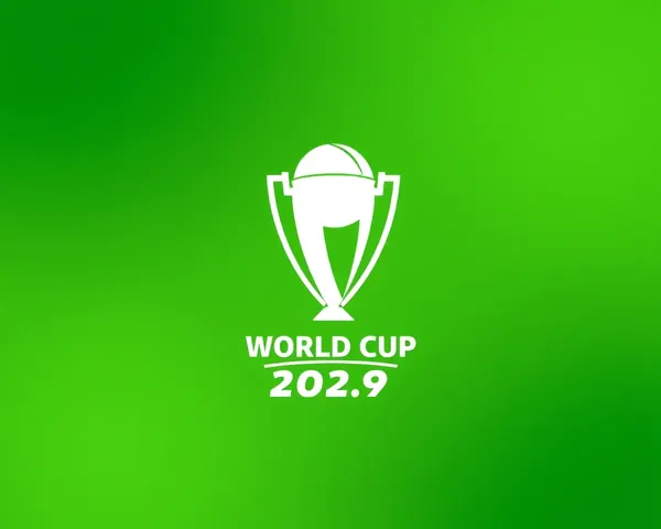 Cricket World Cup Trophy on Green Background with Gradient Effect