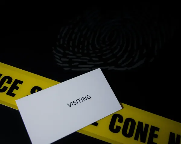 Crime Scene Visiting Card with Fingerprint