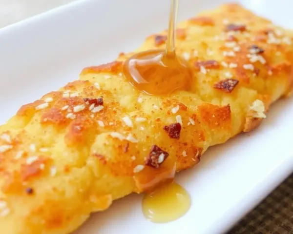 Crispy Soan Papdi with Honey Drizzle on Top.