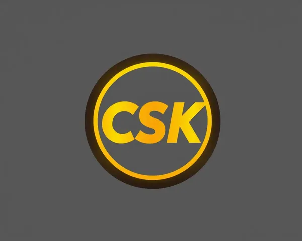 Csk Logo PNG HD with Circular Frame and Gradient