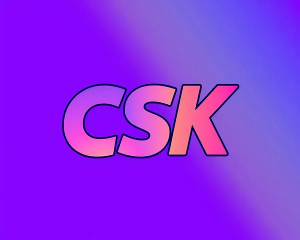 Csk Logo PNG HD with Purple Holographic Effect Background