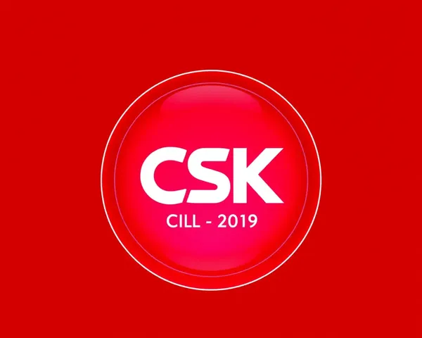 Csk Logo PNG HD with Red 3D Effect Background