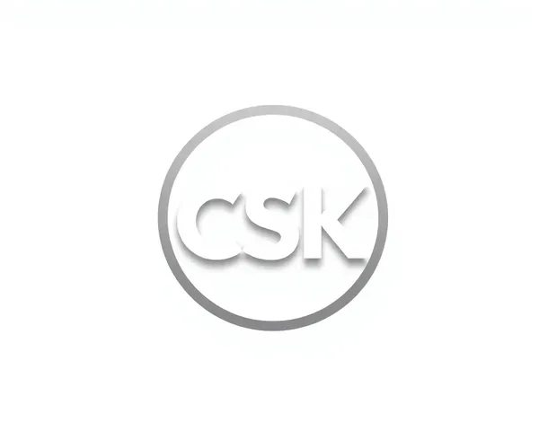 Csk Logo PNG HD with White Gradient Effect Background