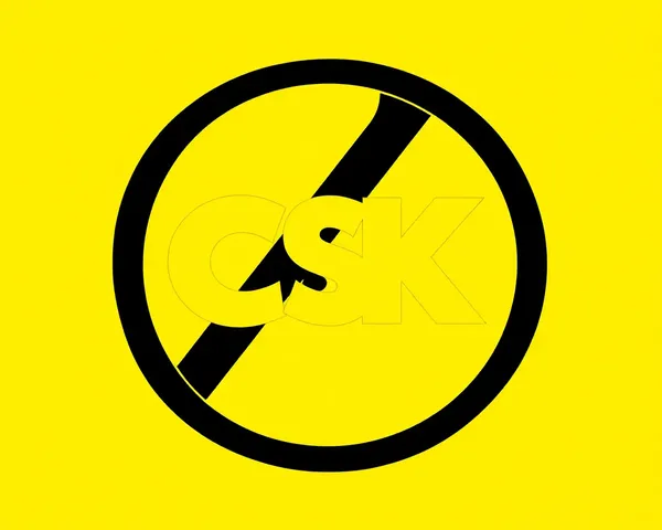 Csk Logo PNG HD with Yellow Outline and Background