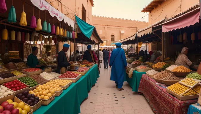 Cultural Immersion in Marrakech Market Photo