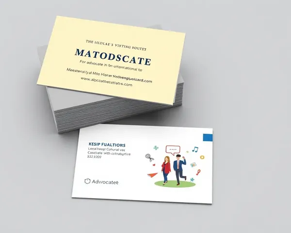 Custom Illustration Advocate Visiting Card Design