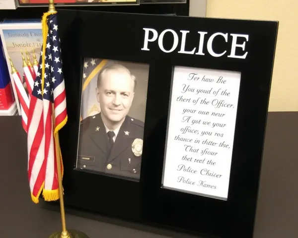 Customized Police Photo Frame with Personalized Message