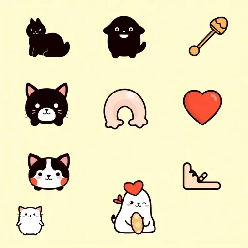 Cute Icons: A Collection of Adorable Digital Characters