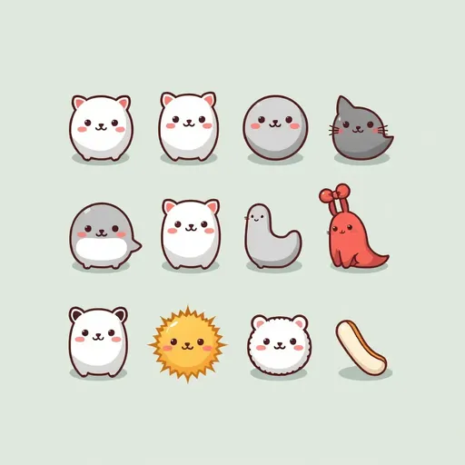 Cute Icons: Icons of Adorable Digital Characters