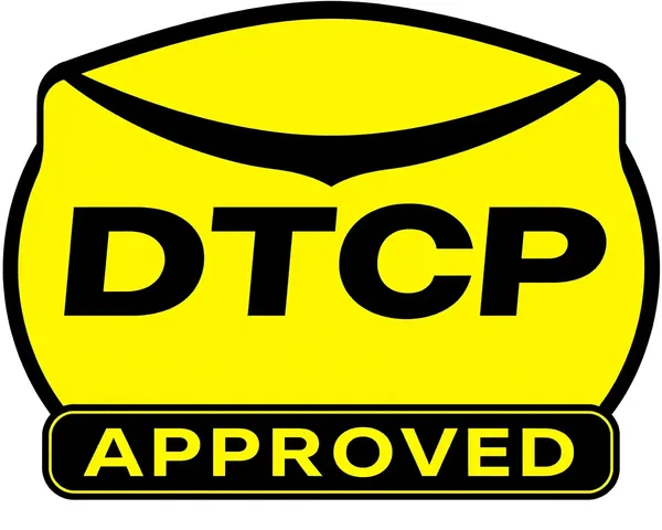 DTCP-Approved Logo with Bright Green Background PNG