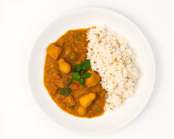 Dal Fry and Rice with Raita Side Dish Plate