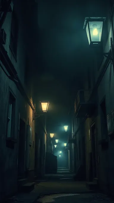 Dark Alleyway Anime Backgrounds for Horror Thriller Visual Novels