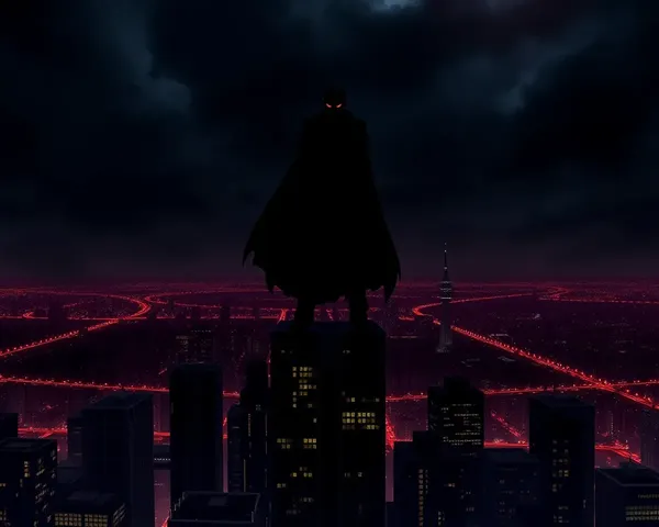 Dark Anime Villain Silhouette at Night's Edge
