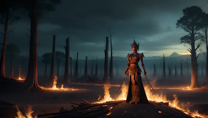 Dark Bhadrakali: Guardian of Desolate Wasteland