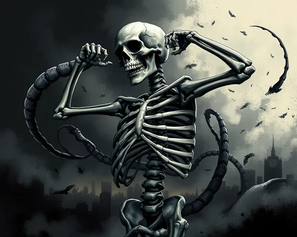 Dark Death Flex Illustration in a PSD File Created