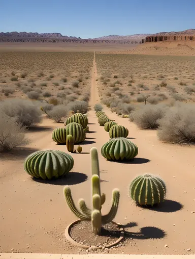 Datura Plant Endures in Arid Desert Landscape