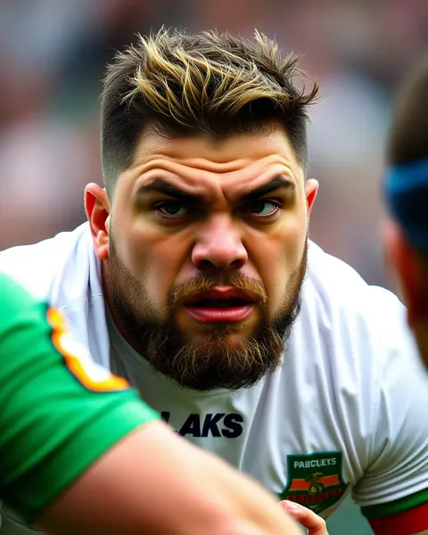 David Fifita's Determined Face Before Rugby League Match