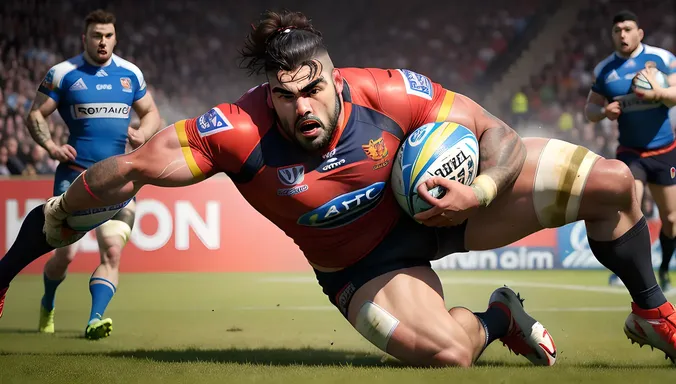 David Fifita Tackles Opponent in Intense Rugby League Action