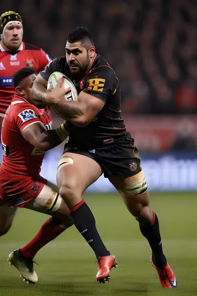 David Fifita in Action with Determined Look on His Face