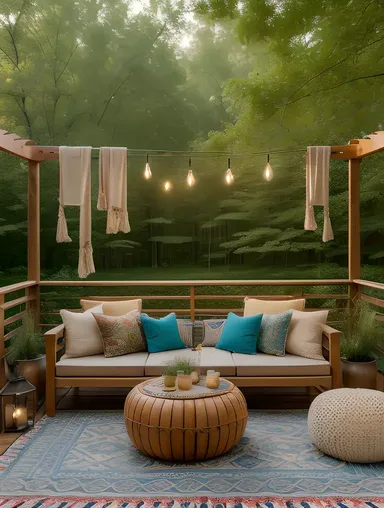 Deepa's Bohemian Outdoor Space with Eclectic Decor