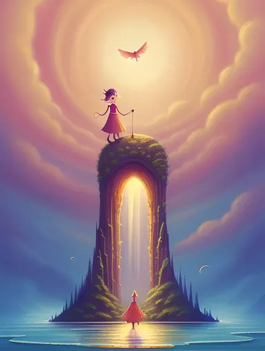 Deepa's Whimsical Illustration with Mythical Creatures