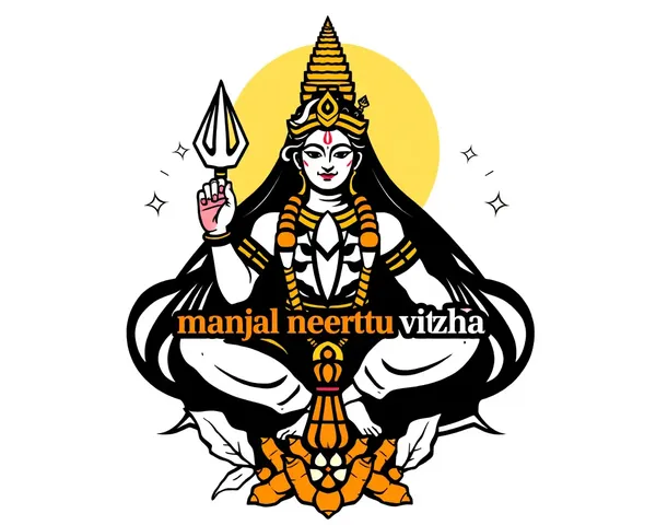 Deity Turmeric Leaf Manjal Neerattu Vizha Festival Logo