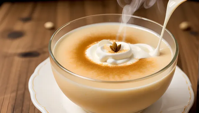 Delicate Cup of Sheer Khurma with Cardamom and Whipped Cream