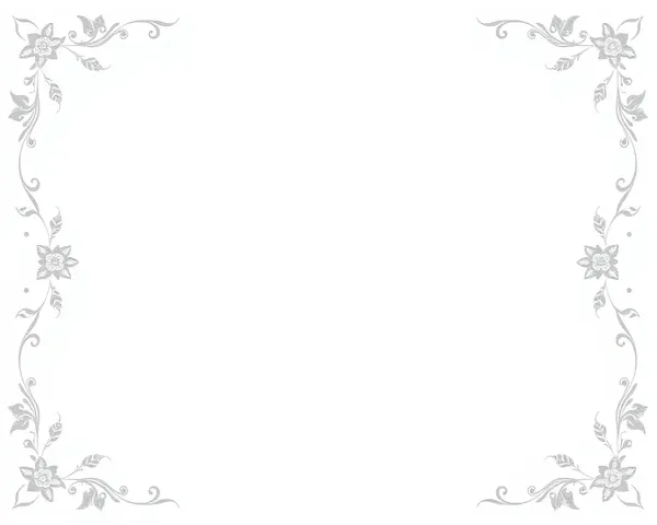 Delicate Elegant Floral Sambalpuri Border Design PNG