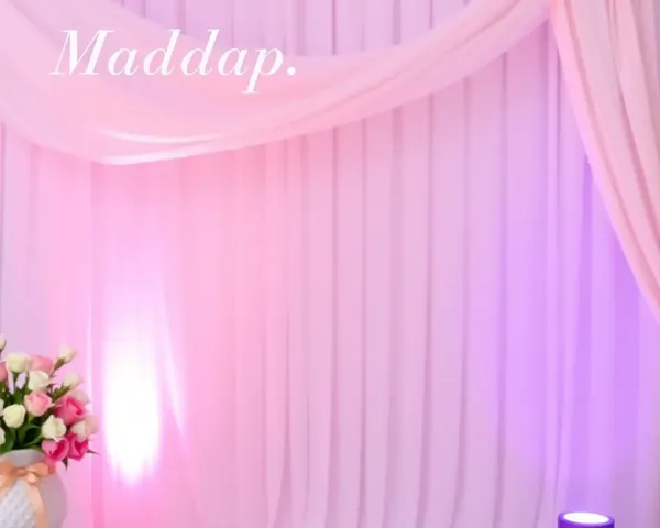 Delicate Mandap Decoration Banner with Shimmer Effect and Pastel Colors