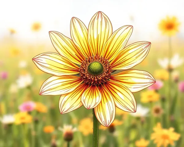Delicate Sawan Flower in Sunny Meadow