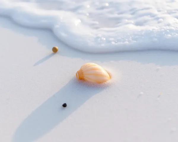 Delicate Seashell Washed Up on Jerman Seaford's White Sand