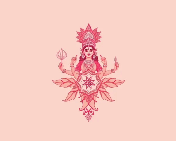 Delicate Trishul Patterns on Soft Pink Background