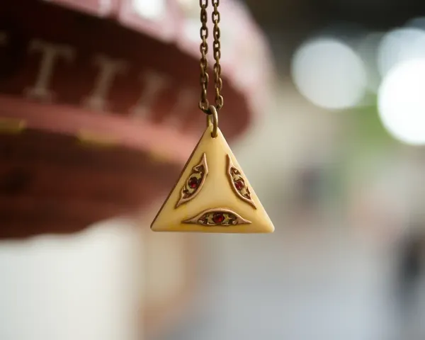 Delicate Trishul Pendant with Soft Focus Effect Picsart Trishul