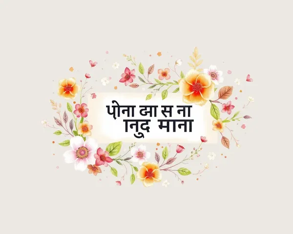 Delicate Watercolor Marathi Lagna Banner with Floral Elements